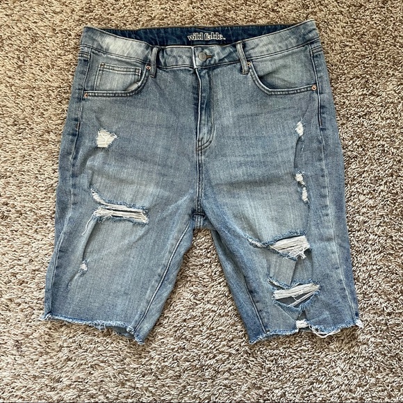 Wild Fable High Rise Bike Short Destroyed 14